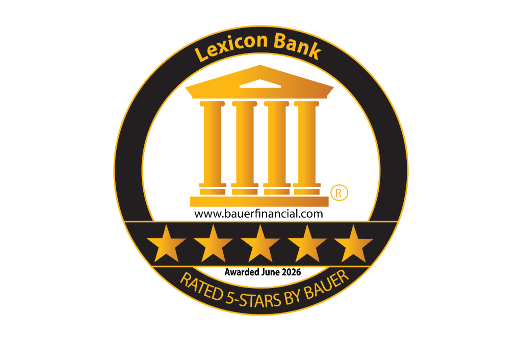 Trusted by the Community, Recognized for Strength: Lexicon Bank Continues to Earn BauerFinancial 5-Star Rating